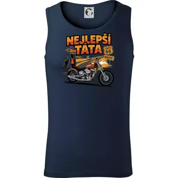 Nejlepší táta - motorka - chopper - Tílko pánské Core - L ( Námořní modrá (velmi tmavá - téměř černá) )