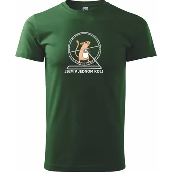 Jsem v jednom kole - Triko extra velké (5-8XL) - 6XL ( Lahvově zelená )