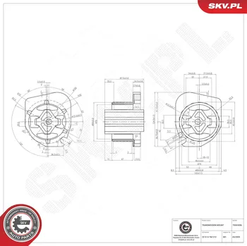 Uložení převodovky Uložení automatické převodovky - siletnbloky ESEN SKV 75SKV836