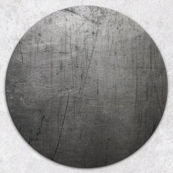 Kuchyňské prkénko Kulaté kuchyňské skleněné prkénko s grafikou lesklého kovu, tvrzené, průměr 40 cm