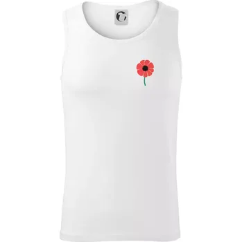 Vlčí mák ikonka na prsu - Tílko pánské Core - XL ( Bílá )