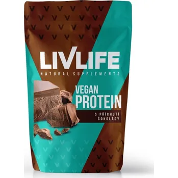 Protein Livlife Vegan Protein s příchutí čokolády 490 g