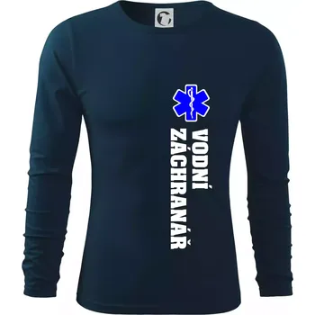 Pánské oblečení Rescue - Vodní záchranář - Triko s dlouhým rukávem FIT-T long sleeve - S ( Námořní modrá (velmi tmavá - téměř černá) )