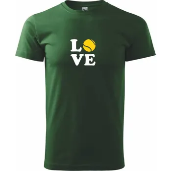 Tenis love - Triko extra velké (5-8XL) - 6XL ( Lahvově zelená )