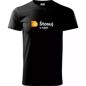 Pánské tričko Štosuj s námi - logo velké - Triko extra velké (5-8XL) - 7XL ( Černá )