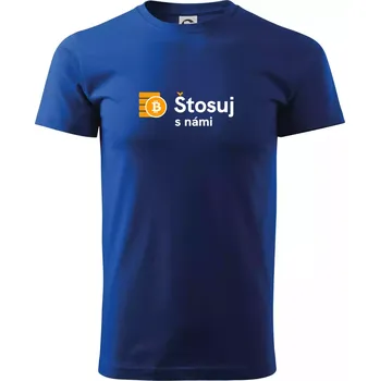 Pánské tričko Štosuj s námi - logo velké - Triko extra velké (5-8XL) - 8XL ( Královská modrá )