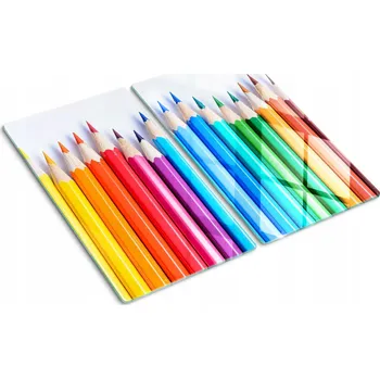 Obraz Skleněná ochrana indukční desky Barevné Pastelky 2x30x52