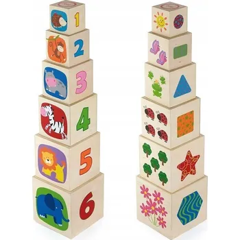 Dřevěná hračka Vzdělávací pyramida Viga Toys 50392 dřevěná