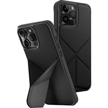 Pouzdro na mobilní telefon UNIQ Transforma MagClick ochranný kryt na iPhone 15 Pro Max, Ebony (Black)