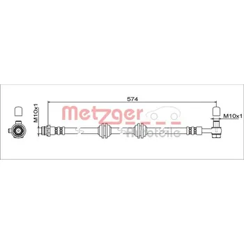 Brzdová hadice Brzdová hadice METZGER 4111755