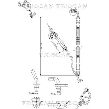 Čep řízení Hydraulická hadice, řízení TRISCAN 8516 23001