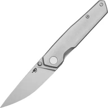 kapesní nůž Bestech Knives VK-KUZE Dark Bead Blast Drop Point čepel, rukojeti z titanu s povrchovou úpravou ston