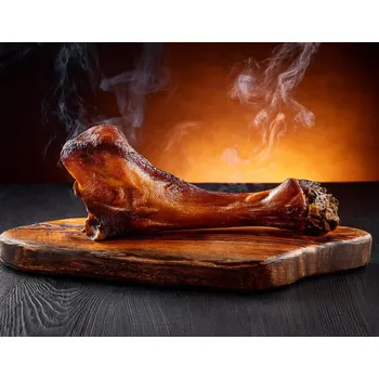 Pamlsek pro psa Vepřová kost uzená přírodně pro psy BARF - 10 kusů