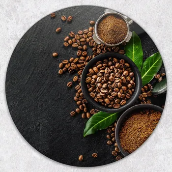 Kuchyňské prkénko Kulaté Skleněné Prkénko Na Servírování Jednohubek a Přípravu Kávy, průměr 40 cm