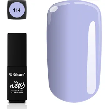Přípravek na nehty Hybridní lak Flexy 114 fialový 4,5 g na nehty, bez TPO