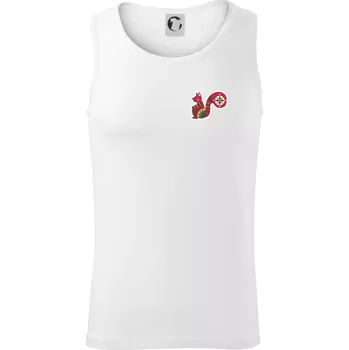 Folklor na prsu veverka - Tílko pánské Core - S ( Bílá )