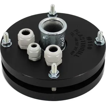 Příslušenství k čerpadlu PLASTIDRILL Instalační hlavice na vrt 110mm, 1", s odvzdušněním a vývodkou pro sondy (PG9)