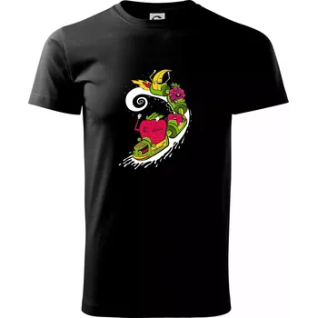 Milkshake vlak kreslený (Pecka design) - Triko extra velké (5-8XL) - 6XL ( Černá )