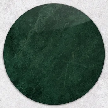 Obraz Kulaté Skleněné Prkénko Na Servírování Jednohubek Smaragdový Mramor průměr 40 cm