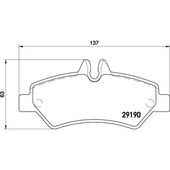 Brzdová destička Sada brzdových destiček, vždy 4 kusy v sadě BREMBO P 50 084G