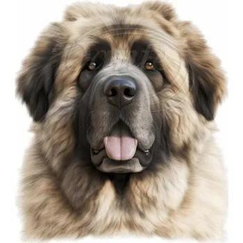 Textilní nažehlovací páska Dante Nažehlovačka Kavkazský pastevecký pes hlava - 18 x 20 cm