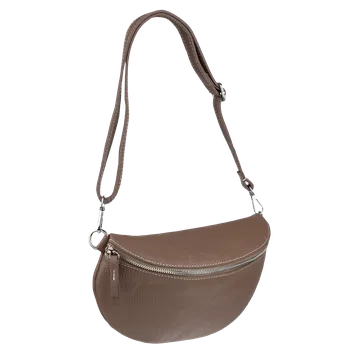 Kabelka NovaKabelka.cz Kožená italská crossbody kabelka Reni Grande Taupe