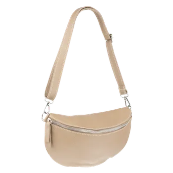 Kabelka NovaKabelka.cz Kožená italská crossbody kabelka Reni Grande Cappuccino