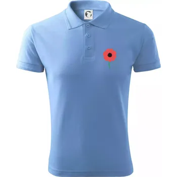Pánská košile Vlčí mák ikonka na prsu - Polokošile pánská Pique Polo 203 - S ( Pyžamově světlá modrá )