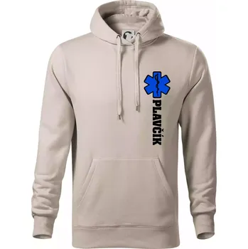 Pánská mikina Hvězda života - Plavčík - Mikina pánská Cape s kapucí - 5XL ( Ledově šedá )