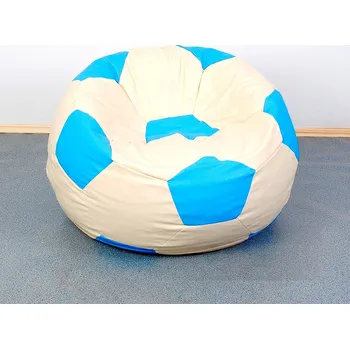 Taburet Sedací vak - míč 100 cm - béžová + světlemodrá