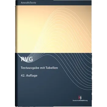 RVG [DE] (2025, Brožovaná, Deutscher Anwaltverlag)