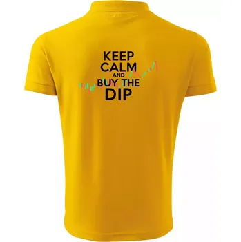 Pánská košile Zeleno červený graf Keep Calm and Buy the Dip - Polokošile pánská Pique Polo 203 - 4XL ( Žlutá )