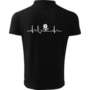 Pánská košile EKG zahrada - kytka - Polokošile pánská Pique Polo 203 - 3XL ( Černá )