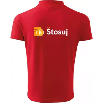 Pánská košile Štosuj - Logo na prsou - Polokošile pánská Pique Polo 203 - 2XL ( Červená )