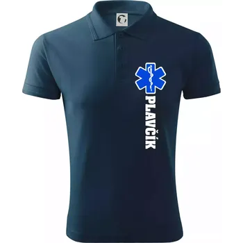 Pánská košile Hvězda života - Plavčík - Polokošile pánská Pique Polo 203 - 4XL ( Námořní modrá (velmi tmavá - téměř černá) )