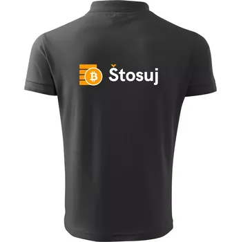 Pánská košile Štosuj - Logo na prsou - Polokošile pánská Pique Polo 203 - XL ( Tmavá břidlice (šedá se zeleným nádechem) )