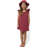 ESITO Dívčí mušelínové šaty Ruby red Velikost: 110 - 116
