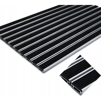 Rohožka POLENTEX HLINÍKOVÁ VSTUPNÍ ROHOŽ SYSTÉMOVÁ GUMOVÁ 120x80 C17