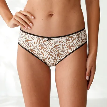 Kalhotky Sada 4 kalhotek midi s potiskem zvířecí srsti černá/bílá 50/52