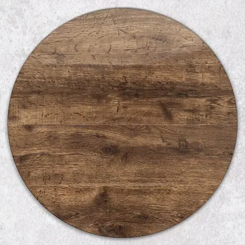 Kuchyňské prkénko Kulaté tvrzené skleněné kuchyňské prkénko s grafikou ořechu, průměr 40 cm