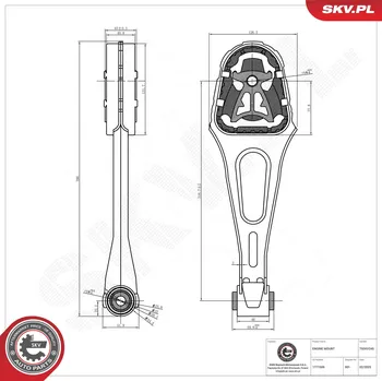 Silentblok motoru Zavěšení a uložení motoru ESEN SKV 75SKV245
