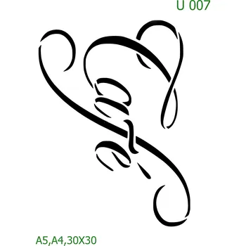 Šablona U 007 - A5 , Nelepící folie
