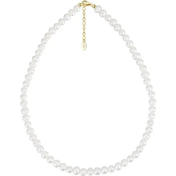 Řetízek Majya Stříbrný řetízek s perlami EDITTE pozlacený Ag/; ≤24,00 g 11158