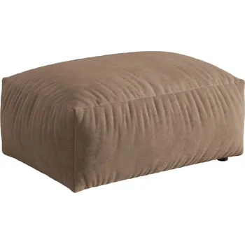 Taburet Micadoni Tmavě béžová sametová podnožka Martina 95 x 65 cm