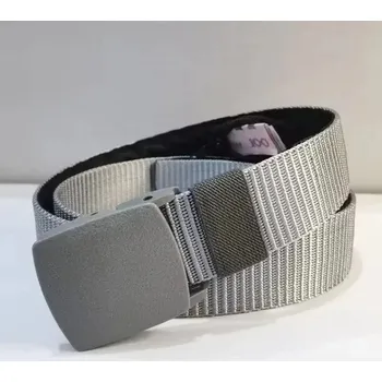 Opasek Bezpečnostní cestovní pásek 120 cm s neviditelnou kapsou na zip Nastavitelný pásek s plastovou přezkou na hotovost klíče a mince šedá