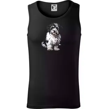 Havanský psík černá fotka - Tílko pánské Core - L ( Černá )