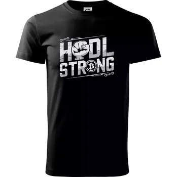 HODL Strong - Triko extra velké (5-8XL) - 6XL ( Černá )