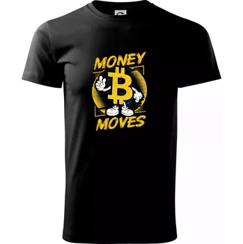 Money moves bitcoin mascot - Triko extra velké (5-8XL) - 6XL ( Černá )