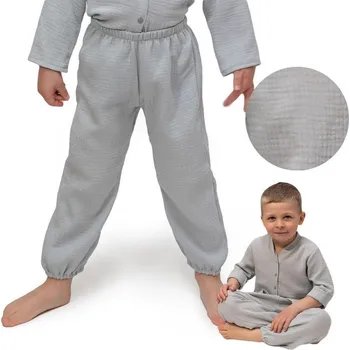 Chlapecké kalhoty Esito (ušito v ČR) Dětské mušelínové kalhoty Esito Luca šedé