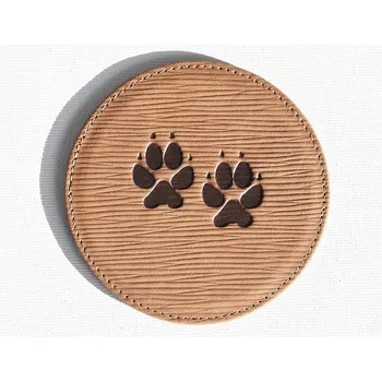 Podtácek Kožený Podtácek H "Psí Stopy" - Dárek pro milovníka psů